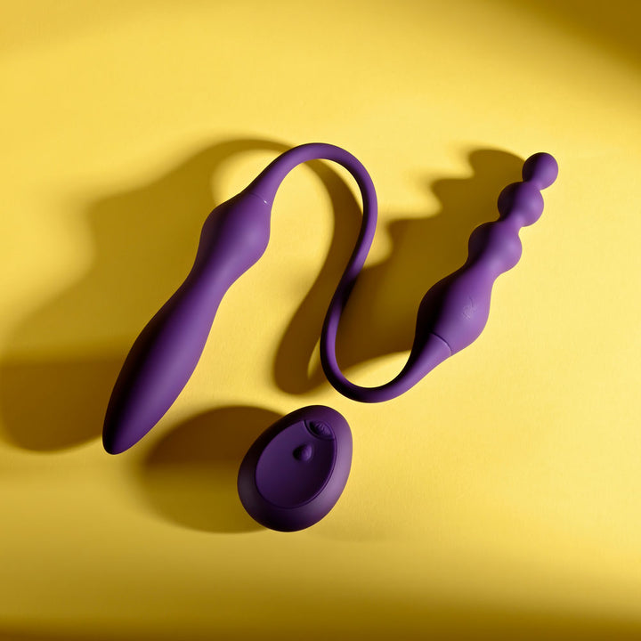 Playboy Pleasure This & That Flexible Dual Ended Vibrator - Purple
