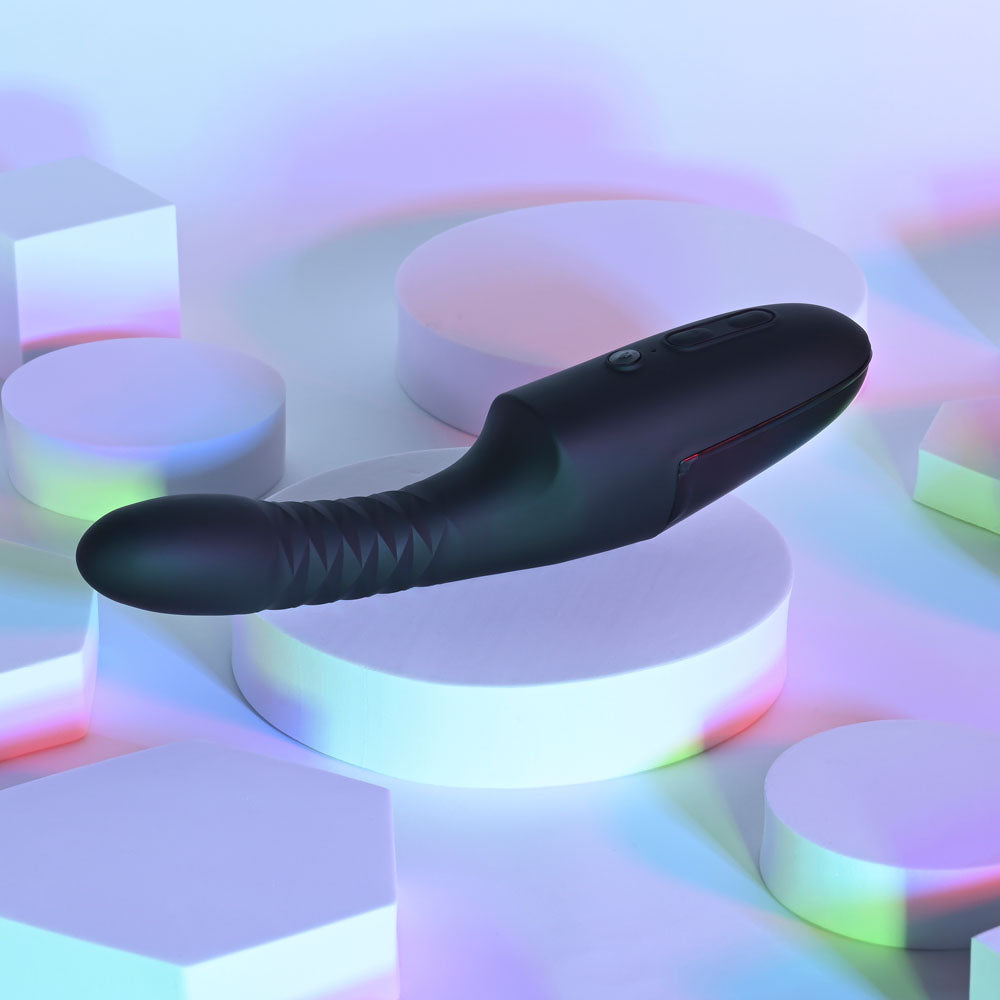 Playboy Pleasure Overdrive Thrusting Vibrator - Black