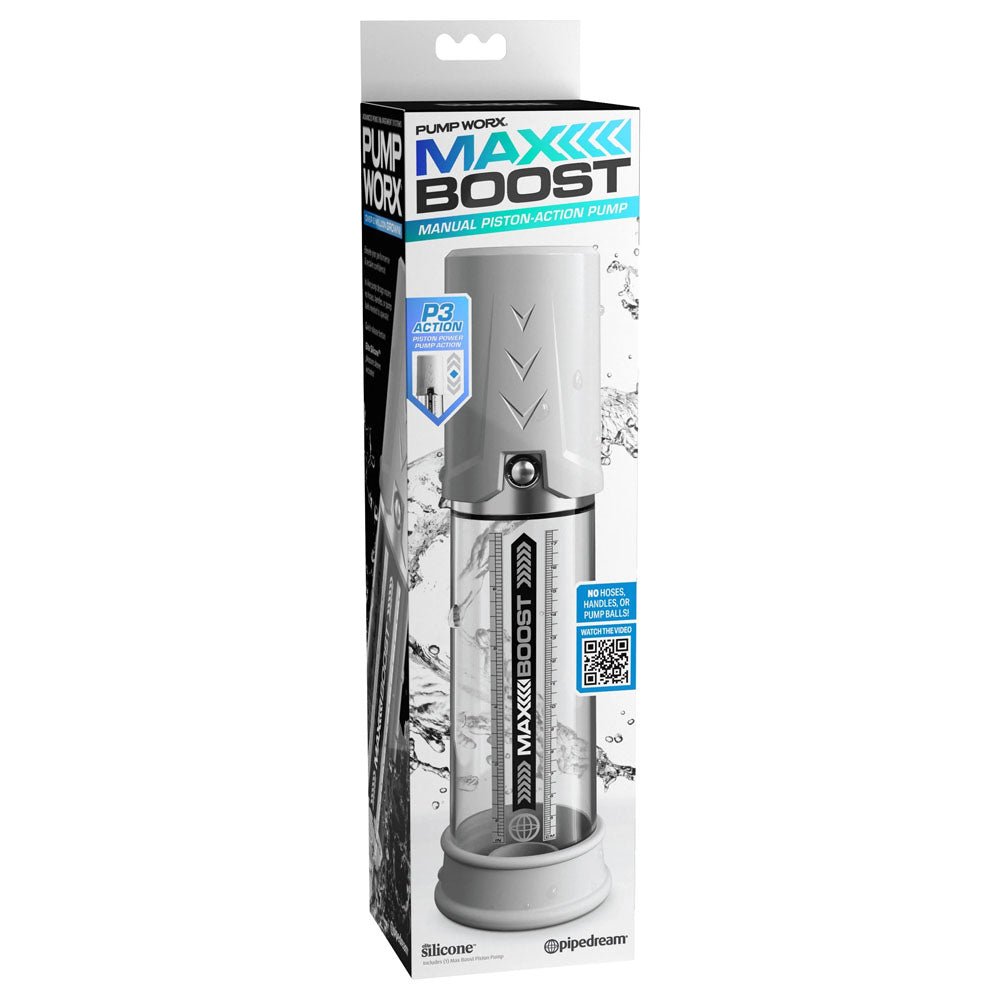 Pump Worx Max Boost - White Penis Pump