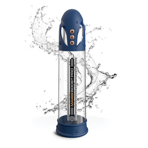 Pump Worx Max Boost Pro Flow - Waterproof Auto Penis Pump - Blue
