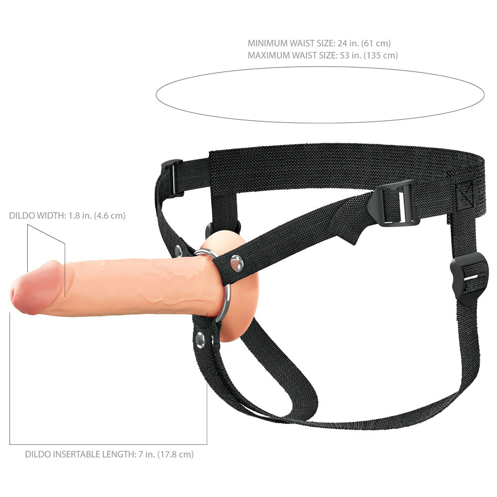 FX Elite 7 Inch Silicone Hollow Strap-On - Flesh