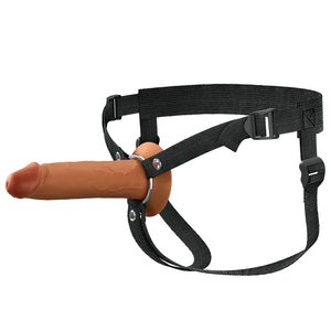 FX Elite 7 Inch Silicone Hollow Strap-On - Tan