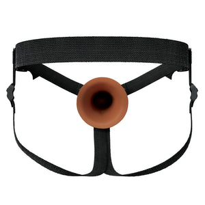 FX Elite 7 Inch Silicone Hollow Strap-On - Tan