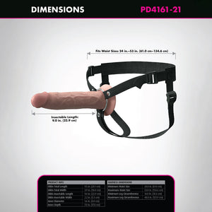 Fantasy X-Tensions Elite 9 Inch Silicone Hollow Strap-On - Flesh