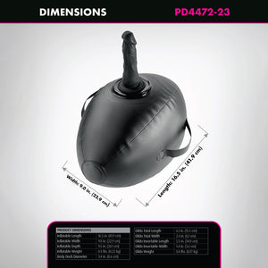 Fetish Fantasy Series Body Dock Inflatable Love Ball with 6 Inch Black Dildo