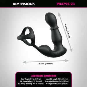 Anal Fantasy Elite Ass-Gasm Slide & Glide Prostate Massager - Black