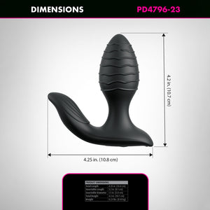 Anal Fantasy Elite Gyro Milk Pro - Gyrating Butt Plug - Black