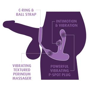 Ass-Gasm IntiMotion Quad Motor Prostate Massager with Remote