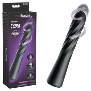 Anal Fantasy Elite Twist Ecstasy Twist & Shout Thrusting Anal Vibrator - Black