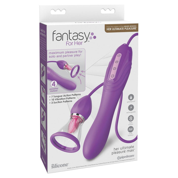 Fantasy For Her Her Ultimate Pleasure Max - Vibrator + Flicking Stimulator - Purple