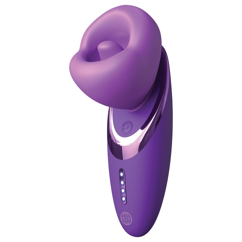 Fantasy For Her Pleasure Sucker - Licking Vibrating Stimulator - Purple