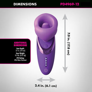 Fantasy For Her Pleasure Sucker - Licking Vibrating Stimulator - Purple