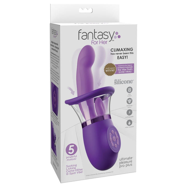 Fantasy For Her Ultimate Pleasure Pro Plus - Suck Lick & Flicking Vibrator - Purple