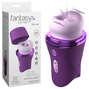 Fantasy For Her Lush Kiss Plush Suction Licking Vibrator - Purple