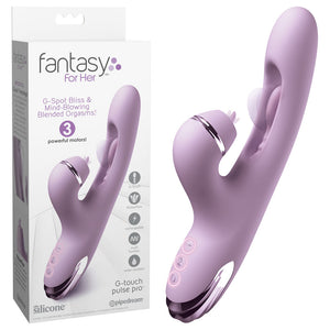 Fantasy For Her G-Touch Pulse Pro - Flicking Rabbit Vibrator - Purple