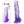 King Cock Clear 8 Inch Dildo with Balls - Purple