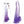 King Cock Clear 10 Inch Cock with Balls - Purple