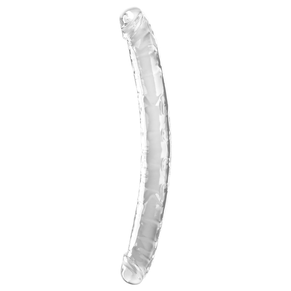 King Cock 18 Inch Double Dildo - Clear