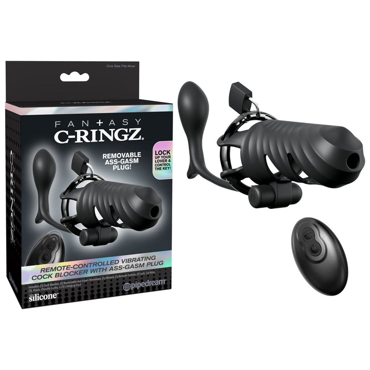 Fantasy C-Ringz Remote-Controlled Vibrating Cock Blocker with Ass-Gasm Plug