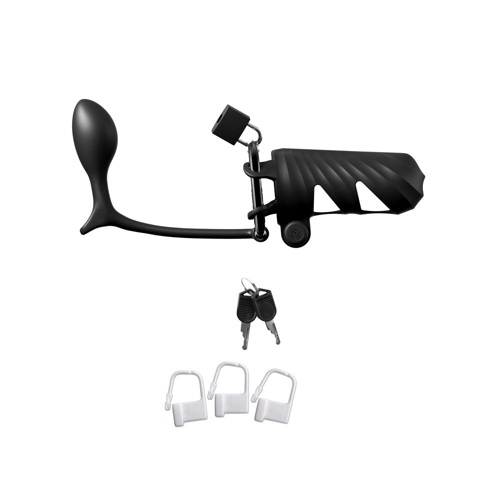 Fantasy C-Ringz Remote-Controlled Vibrating Cock Blocker with Ass-Gasm Plug