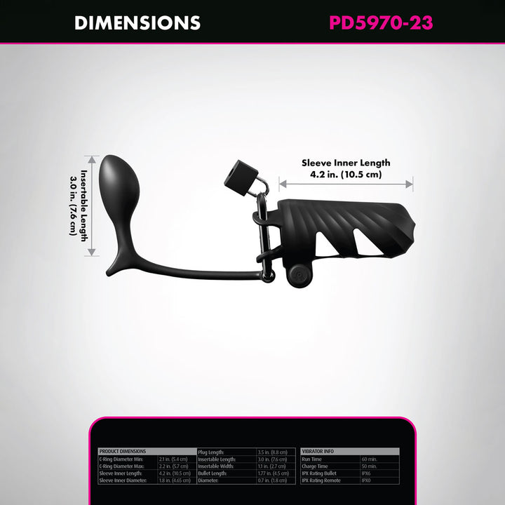 Fantasy C-Ringz Remote-Controlled Vibrating Cock Blocker with Ass-Gasm Plug