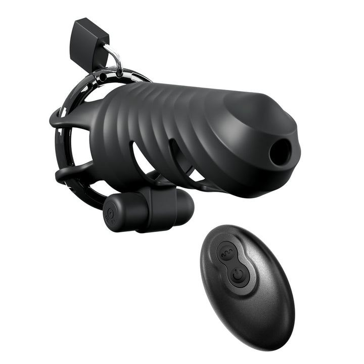 Fantasy C-Ringz Remote-Controlled Vibrating Cock Blocker Cage