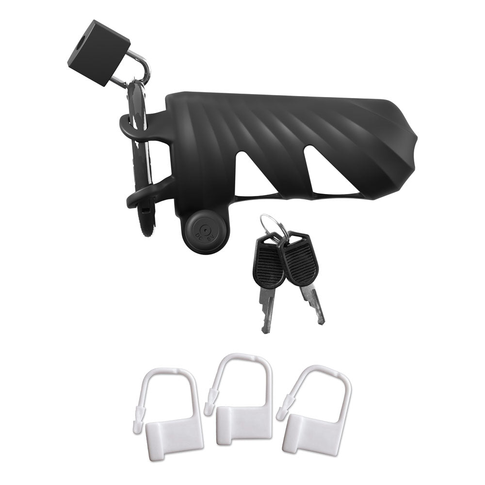 Fantasy C-Ringz Remote-Controlled Vibrating Cock Blocker Cage