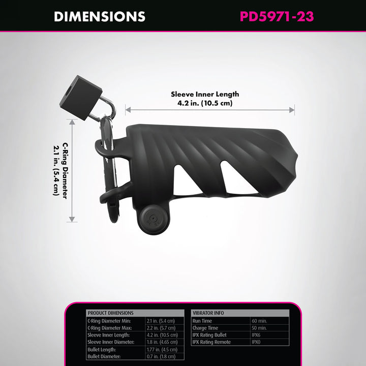 Fantasy C-Ringz Remote-Controlled Vibrating Cock Blocker Cage