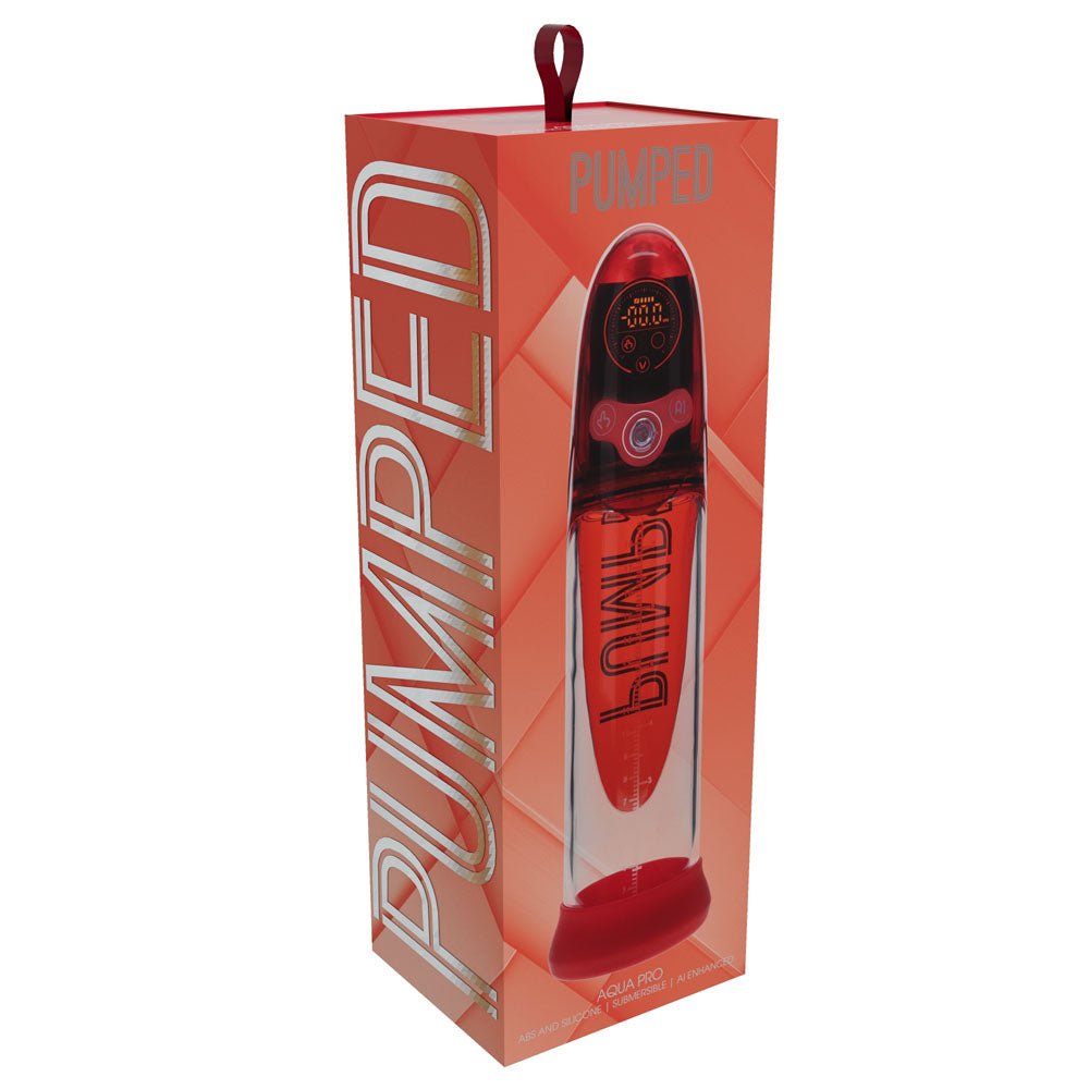 Pumped Aqua-Pro AI-Enabled Submersible Auto Penis Pump - Red