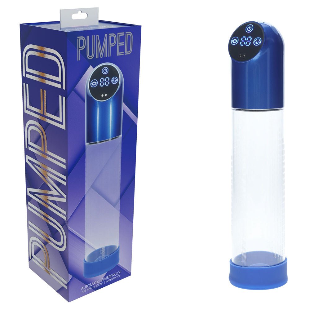 Pumped Automatic Waterproof Penis Pump - Blue