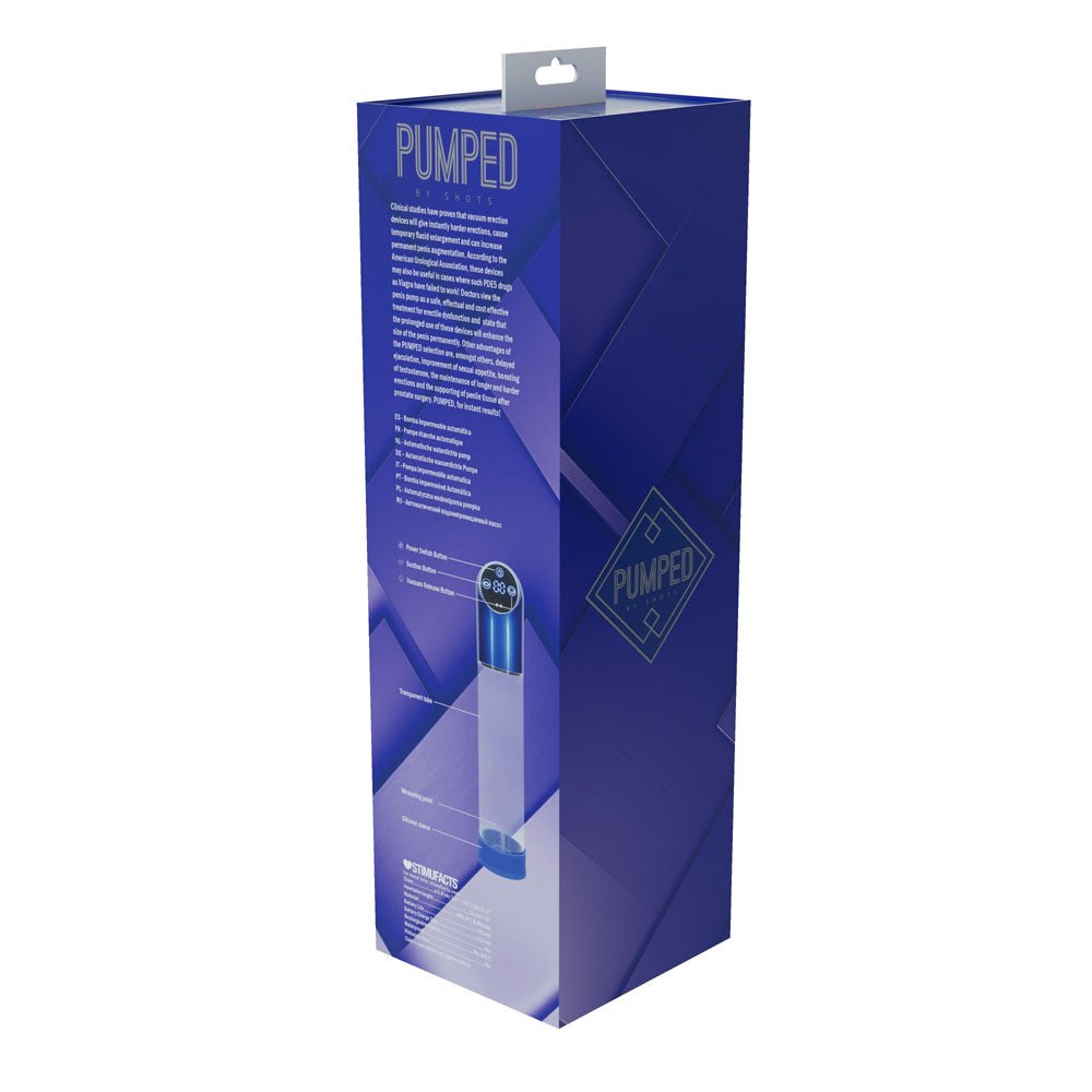 Pumped Automatic Waterproof Penis Pump - Blue
