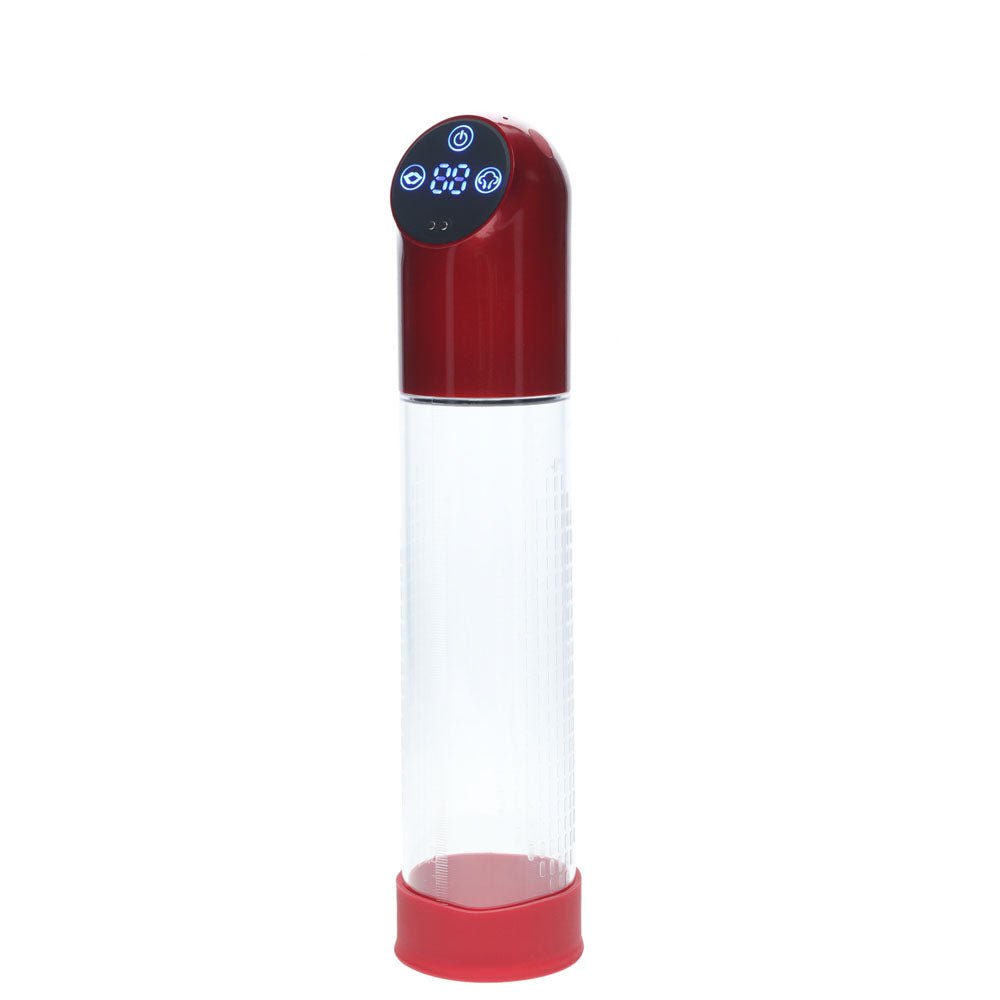 Pumped Automatic Waterproof Penis Pump - Red