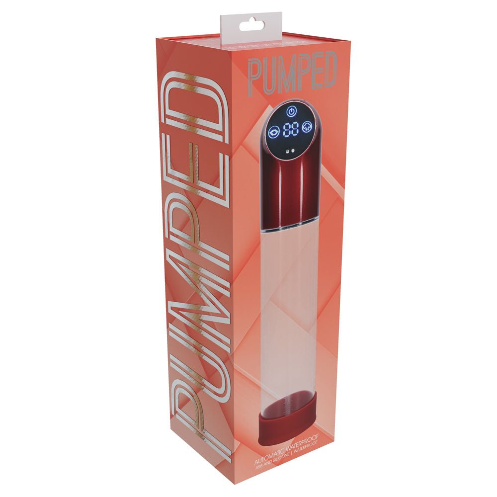 Pumped Automatic Waterproof Penis Pump - Red