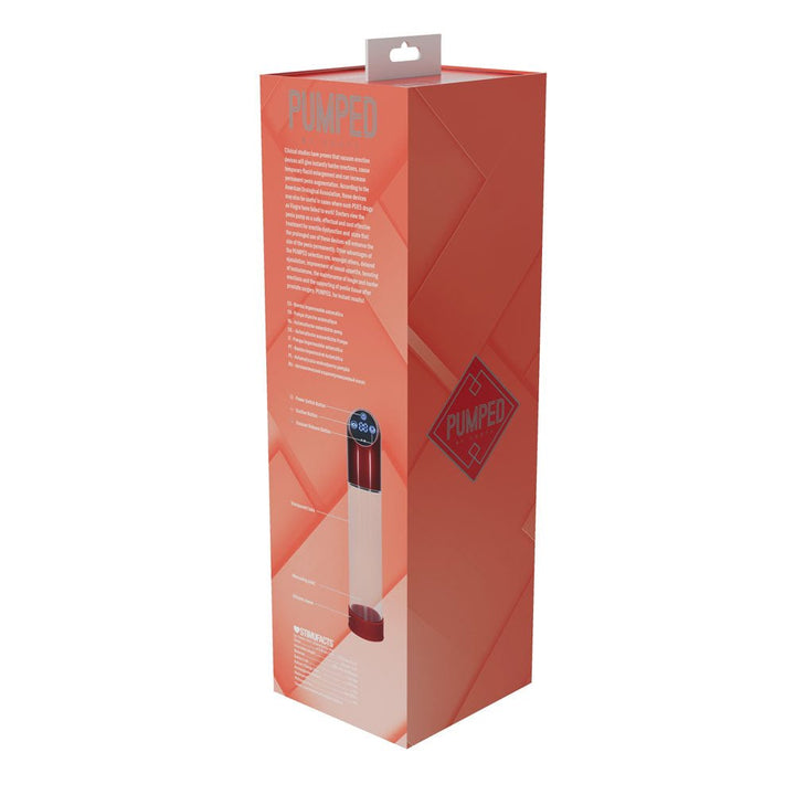 Pumped Automatic Waterproof Penis Pump - Red