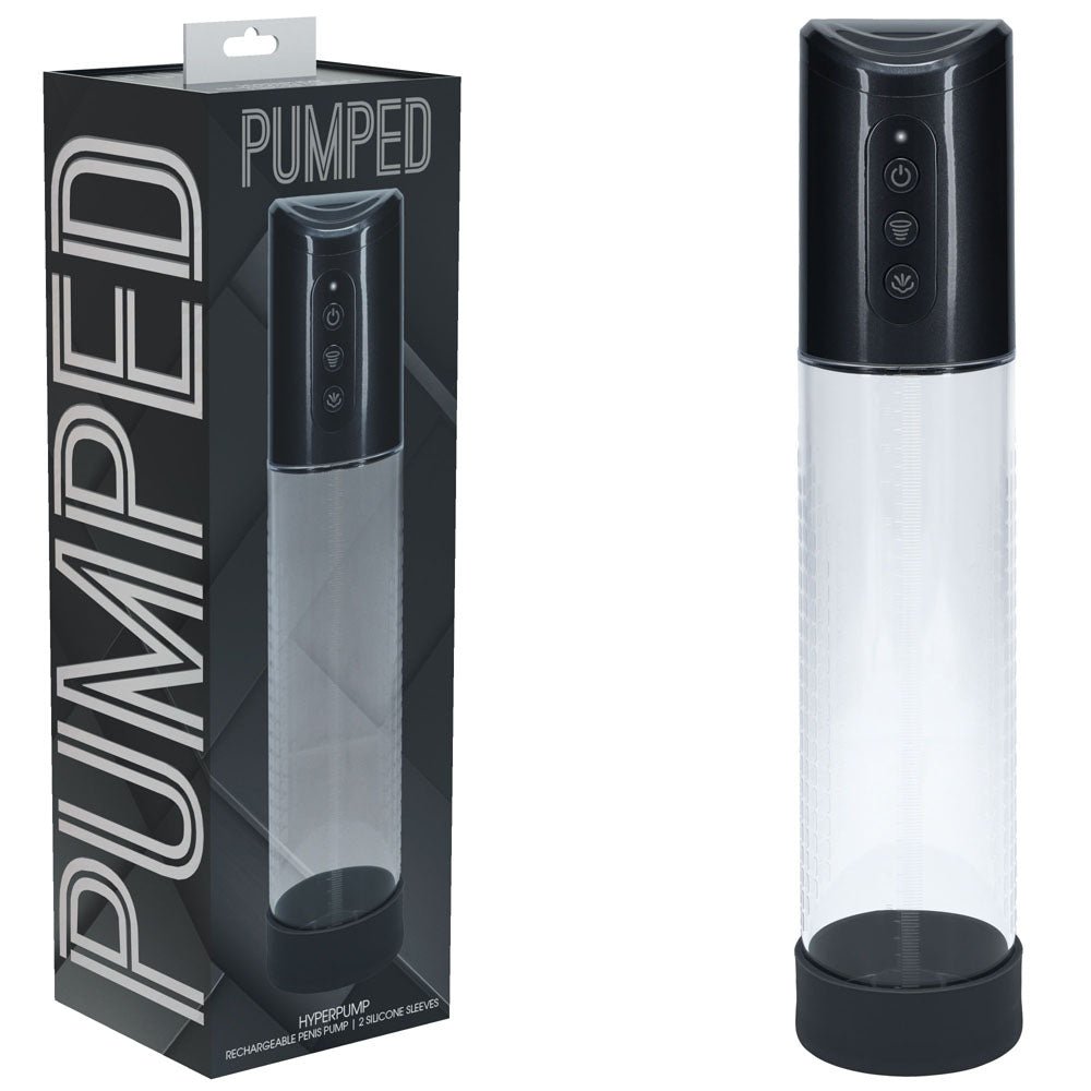 Pumped Hyperpump Automatic Penis Pump - Gunmetal