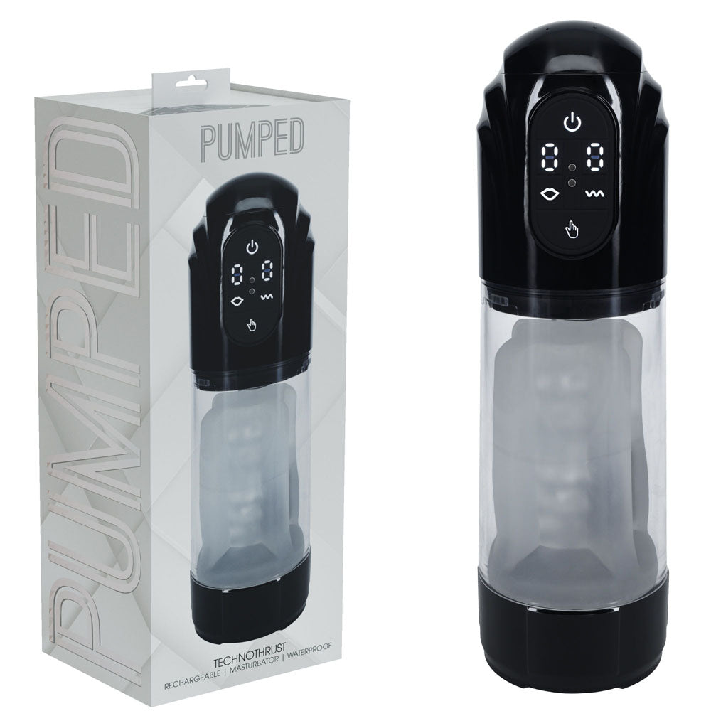 Pumped TechnoThrust Auto Masturbator - Black/Clear