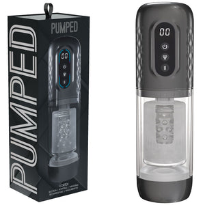 Pumped Vortex - Sucking Rotating and Thrusting Auto Masturbator - Gunmetal