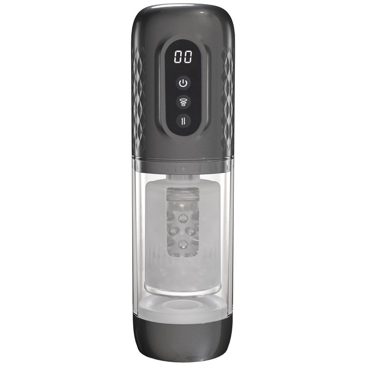 Pumped Vortex - Sucking Rotating and Thrusting Auto Masturbator - Gunmetal