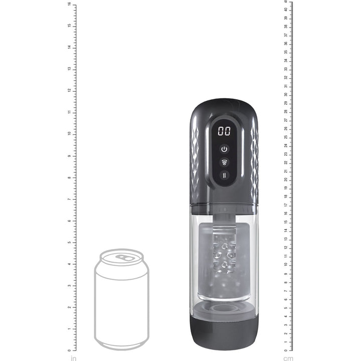Pumped Vortex - Sucking Rotating and Thrusting Auto Masturbator - Gunmetal