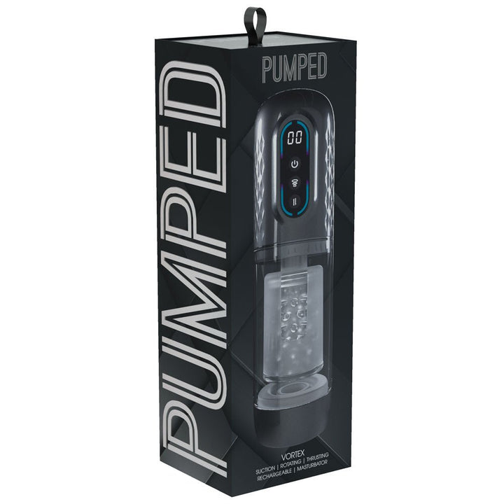 Pumped Vortex - Sucking Rotating and Thrusting Auto Masturbator - Gunmetal