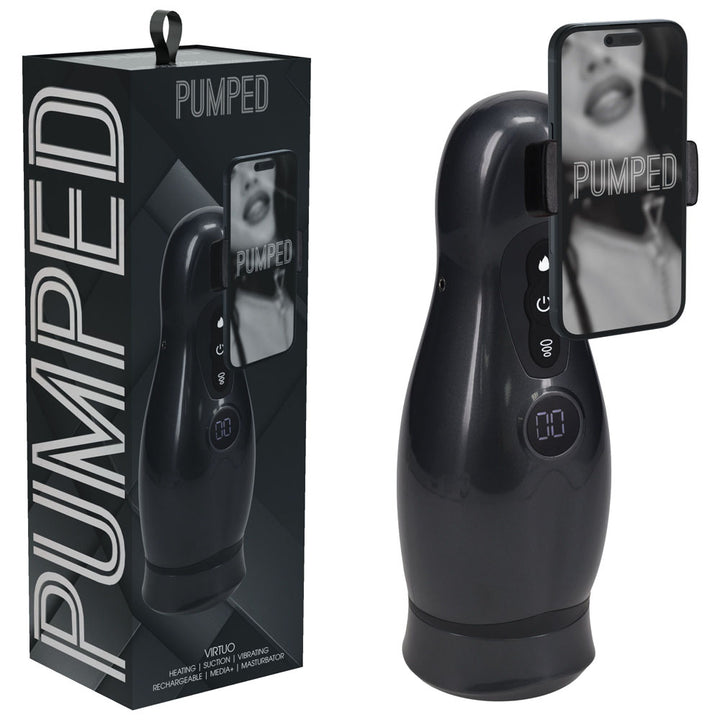 Pumped Virtuo - Sucking Vibrating Auto Masturbator - Gunmetal