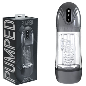 Pumped SonicPull - Sucking And Vibrating Auto Masturbator - Gunmetal