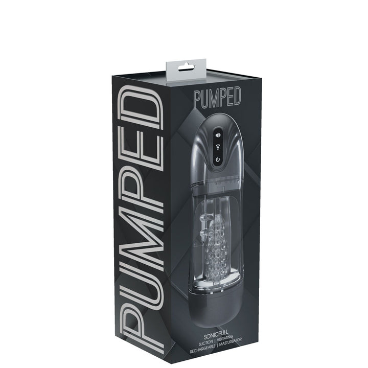 Pumped SonicPull - Sucking And Vibrating Auto Masturbator - Gunmetal