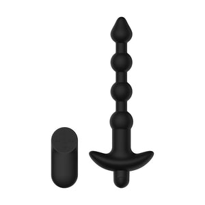 Passion Play Vibrating Anal Beads with Wireless Remote - Black