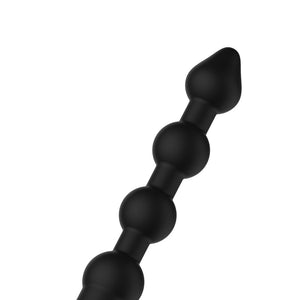 Passion Play Vibrating Anal Beads with Wireless Remote - Black