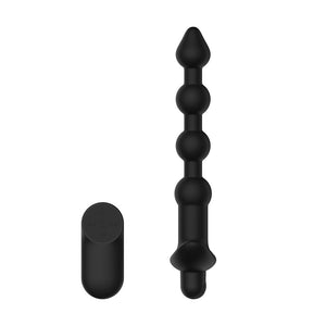 Passion Play Vibrating Anal Beads with Wireless Remote - Black