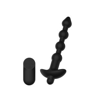 Passion Play Vibrating Anal Beads with Wireless Remote - Black