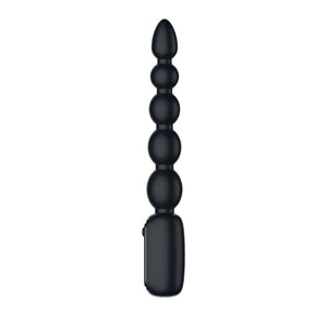 Passion Play Vibrating Anal Beads with LED Screen - Black