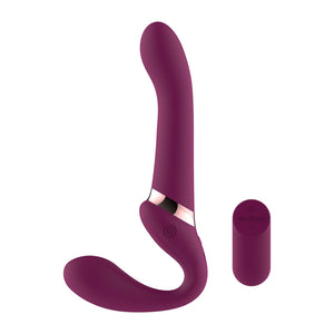 Passion Play Strapless Strap-On Dildo with Remote Controller - Purple
