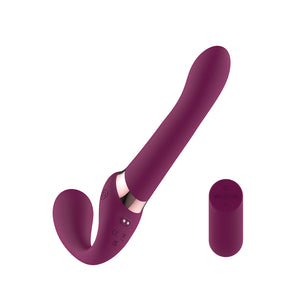 Passion Play Strapless Strap-On Dildo with Remote Controller - Purple